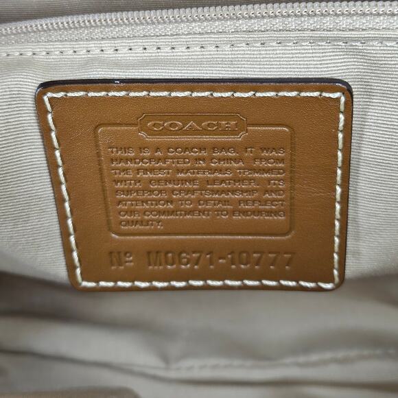 COACH Hampton Optic Signature Jacquard & Leather Handbag w/ Matching fold Wallet - Picture 9 of 16